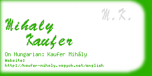 mihaly kaufer business card